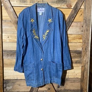 Vintage Boy Blue Denim Jacket/Blazer Size L